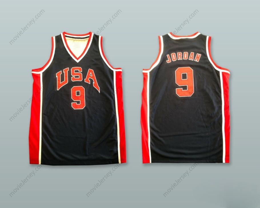 CAMISETA DE BALONCESTO PERSONALIZADA con Cualquier Nombre y Número MICHAEL 9 USA AZUL OSCURO Cosida S-6XL