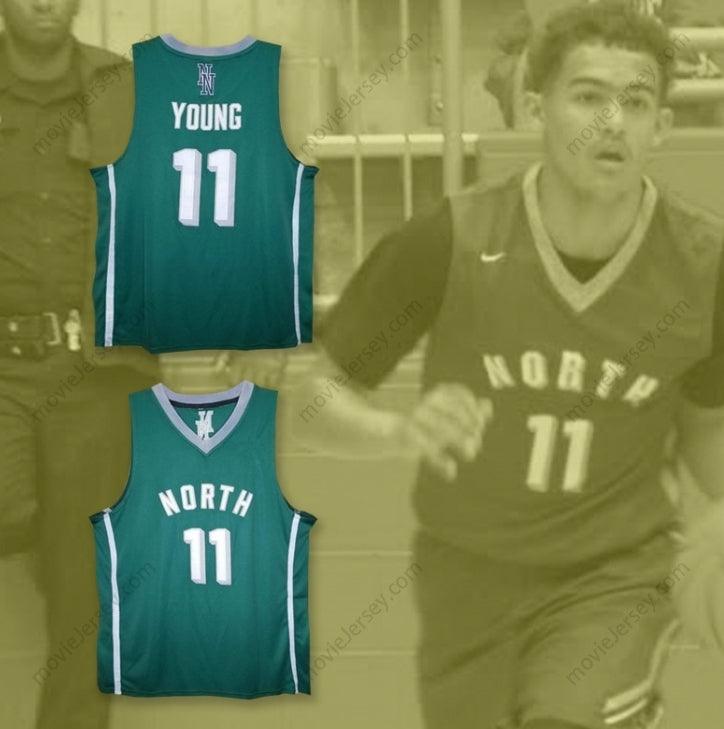 PERSONALIZA cualquier nombre y número TRAE YOUNG 11 NORMAN NORTH HIGH SCHOOL TIMBER GREEN CAMISETA DE BALONCESTO Cosida S-6XL