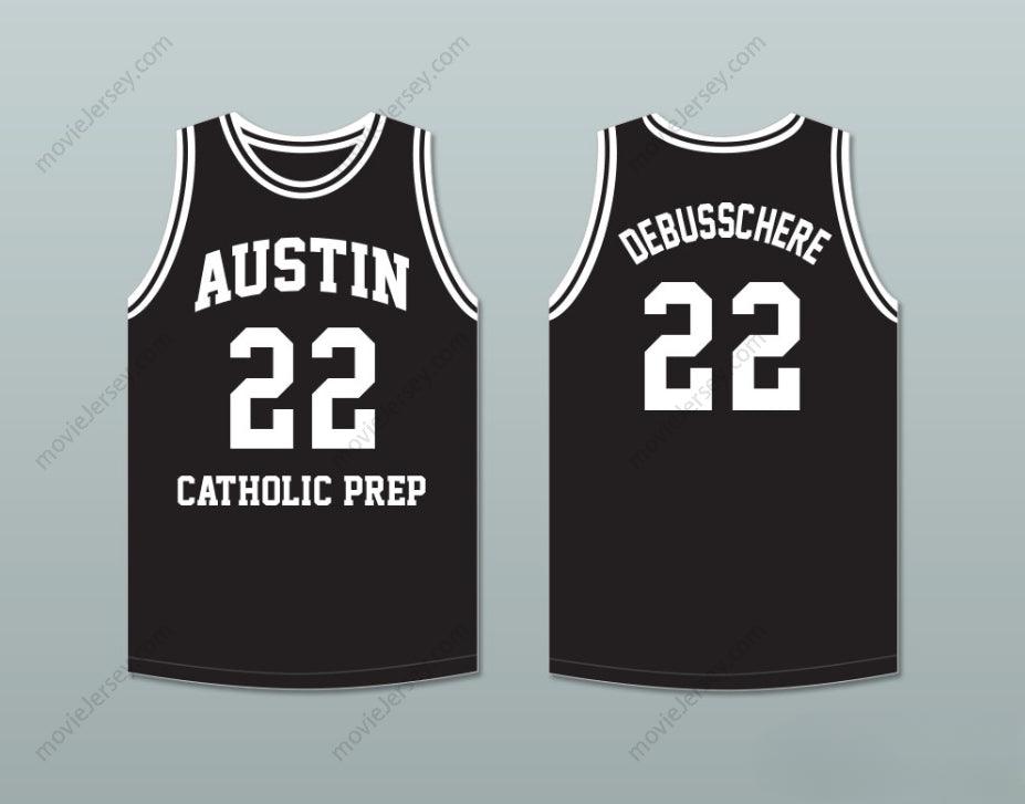 CUSTOM ANY Name Number DAVE DEBUSSCHERE 22 AUSTIN CATHOLIC PREPARATORY SCHOOL FRIARS BLACK BASKETBALL JERSEY Top Stitched S-6XL