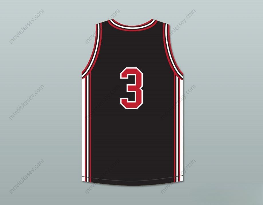 CAMISETA DE BALONCESTO NEGRA PERSONALIZADA CON NOMBRE Y NÚMERO LL COOL J MARION HILL 3 "IN THE HOUSE" Bordado S-6XL