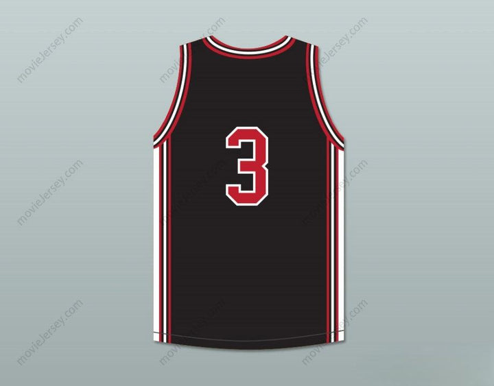CAMISETA DE BALONCESTO NEGRA PERSONALIZADA CON NOMBRE Y NÚMERO LL COOL J MARION HILL 3 "IN THE HOUSE" Bordado S-6XL