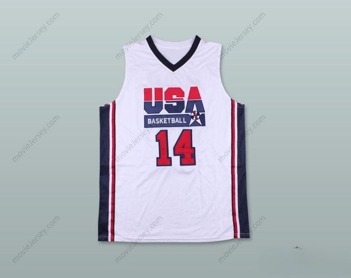PERSONALIZA Cualquier Nombre Número CHARLES BARKLEY 14 USA CAMISETA DE BALONCESTO LOCAL Cosida S-6XL