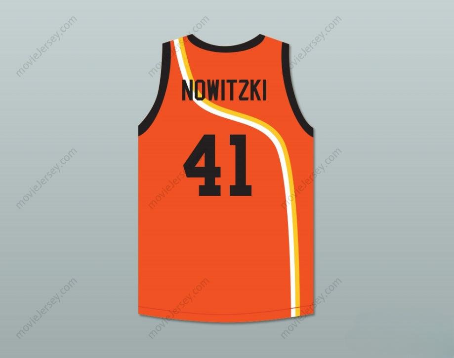 CUSTOM ANY Name Number DIRK NOWITZKI 41 ROSWELL RAYGUNS ORANGE BASKETBALL JERSEY Top Stitched S-6XL