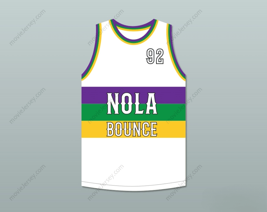 CUSTOM ANY Name Number U.N.L.V. 92 NOLA BOUNCE WHITE BASKETBALL JERSEY Top Stitched S-6XL