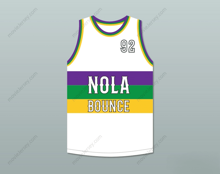 CUSTOM ANY Name Number U.N.L.V. 92 NOLA BOUNCE WHITE BASKETBALL JERSEY Top Stitched S-6XL