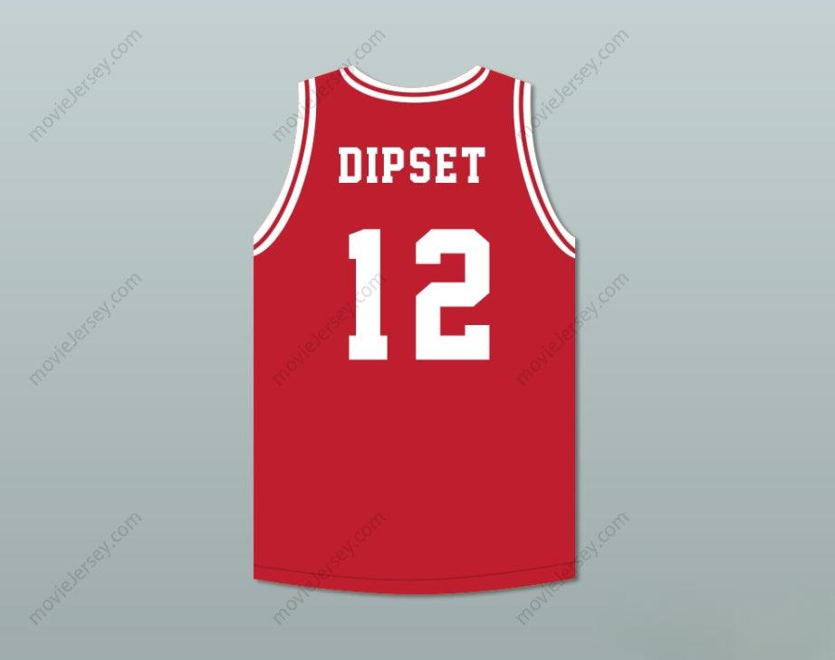PERSONALIZA CUALQUIER Nombre Número RAPERO CAMERON GILES 'DIPSET' 12 NAVARRO CAMISETA ROJA DE BALONCESTO Cosido S-6XL