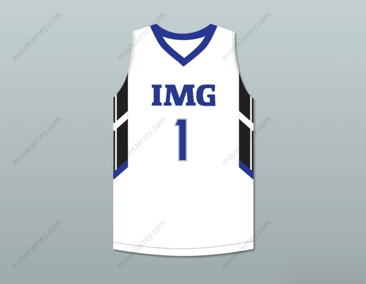 CUSTOM ANY Name Number PLAYER 1 IMG ACADEMY WHITE BASKETBALL JERSEY Top Stitched S-6XL