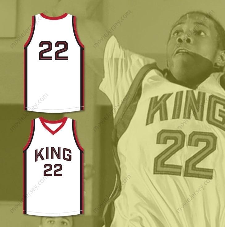 PERSONALIZA CUALQUIER Nombre Número KAWHI LEONARD 22 MARTIN LUTHER KING HIGH SCHOOL CAMISETA DE BALONCESTO BLANCA 7 Costuras Superiores S-6XL