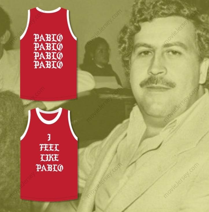 PERSONALIZA Cualquier Nombre Número PABLO ESCOBAR ME SIENTO COMO PABLO Camiseta de Baloncesto ROJA Bordada Tallas S-6XL
