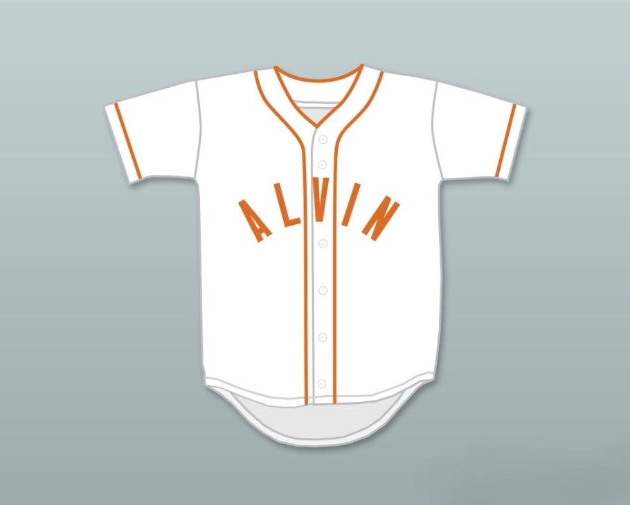 Camiseta de béisbol blanca con el número 34 de Nolan Ryan, de los Yellowjackets de Alvin High School, con nombre y número personalizados, con costuras superiores, tallas S-6XL