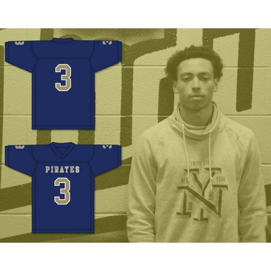 CUSTOM ANY Name Number MALIK HENRY 3 INDEPENDENCE COMMUNITY COLLEGE PIRATES Football Jersey Top Stitched S-6XL