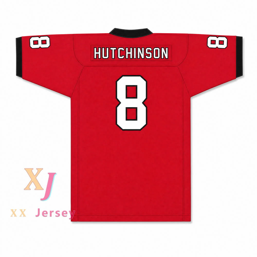 PERSONALIZADA CUALQUIER Nombre ROJA AIDAN HUTCHINSON 8 DIVINE CHILD HIGH SCHOOL Camiseta de Fútbol con Costuras S-6XL