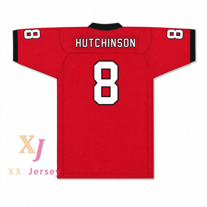 PERSONALIZADA CUALQUIER Nombre ROJA AIDAN HUTCHINSON 8 DIVINE CHILD HIGH SCHOOL Camiseta de Fútbol con Costuras S-6XL