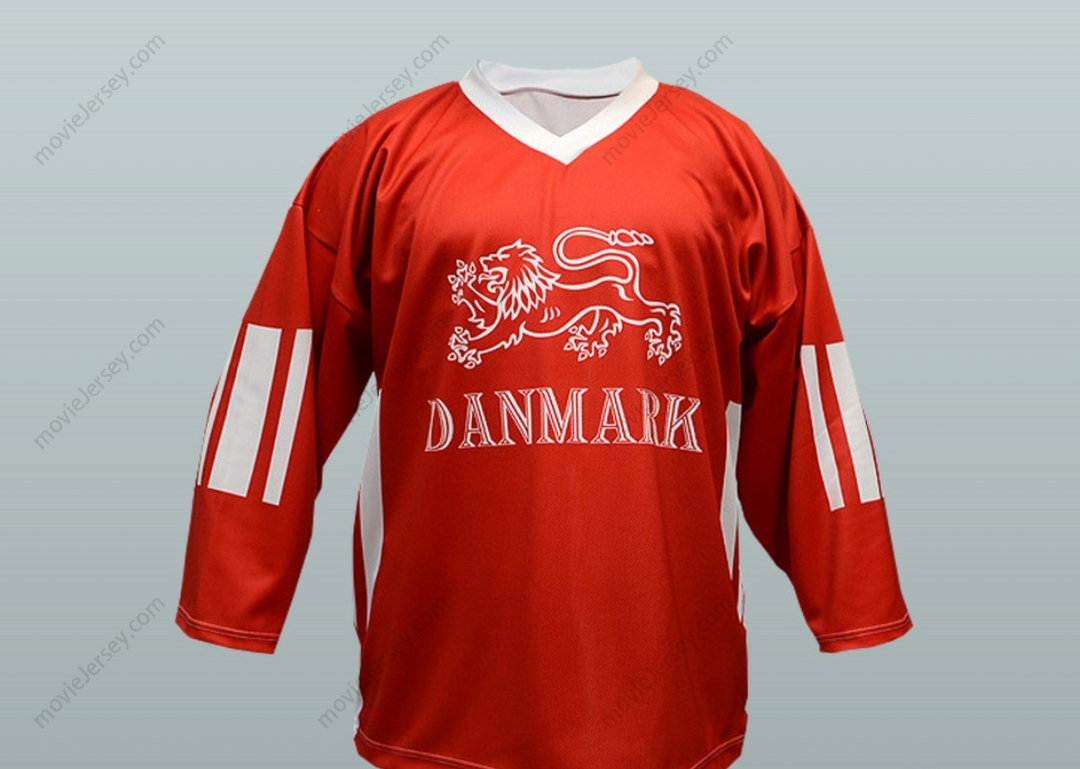 Custom Any Name Number Denmark National Team Jesper Damgaard Hockey Jersey Top Stitched S-6XL