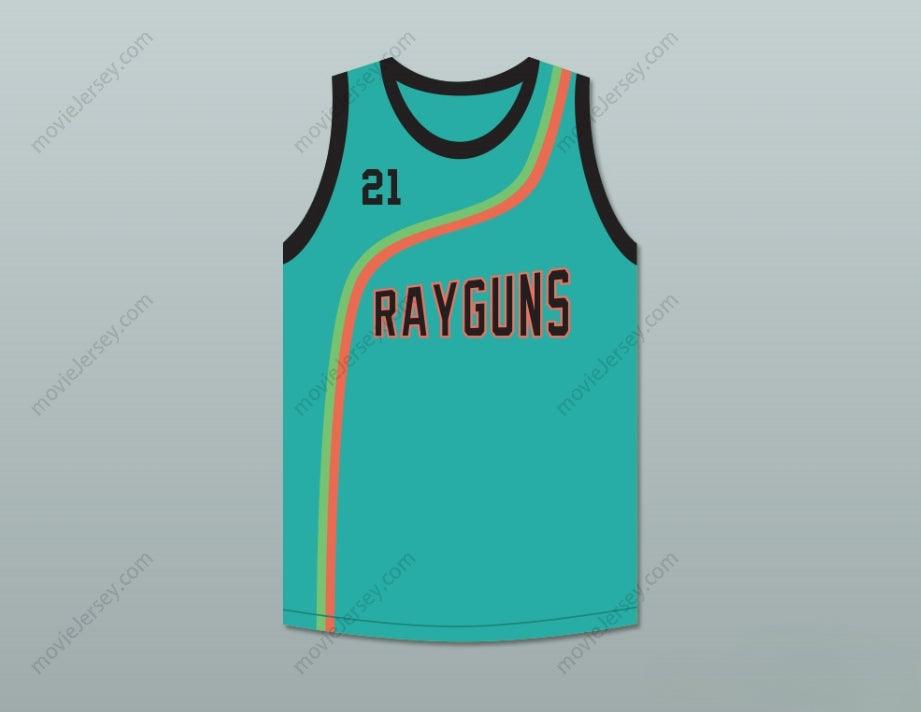 CUSTOM ANY Name Number TIM DUNCAN 21 ROSWELL RAYGUNS TEAL BASKETBALL JERSEY Top Stitched S-6XL