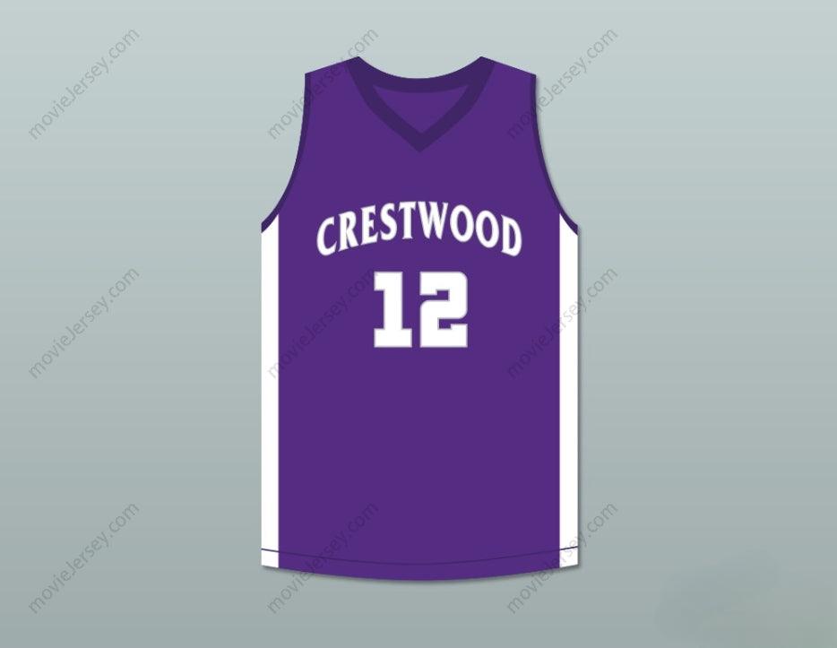 CUSTOM ANY Name Number JA MORANT 12 CRESTWOOD HIGH SCHOOL KNIGHTS PURPLE BASKETBALL JERSEY Top Stitched S-6XL