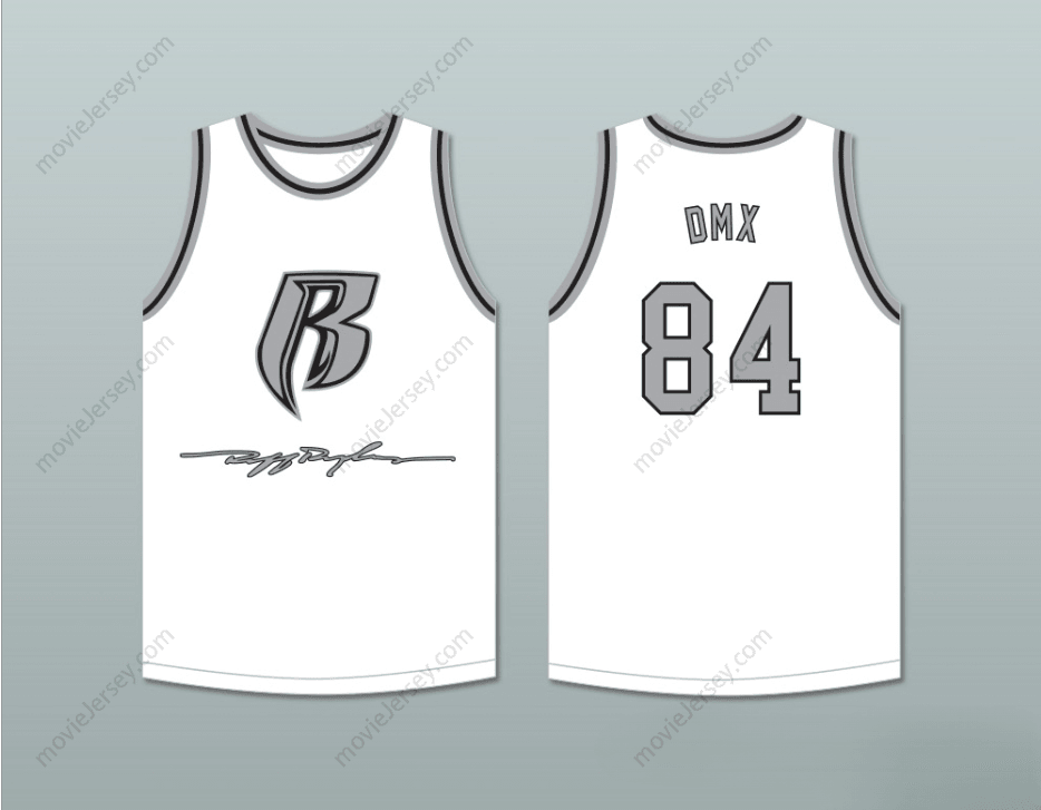 CUSTOM ANY Name Number DMX 84 ROUGH RYDERS WHITE BASKETBALL JERSEY 2 Top Stitched S-6XL