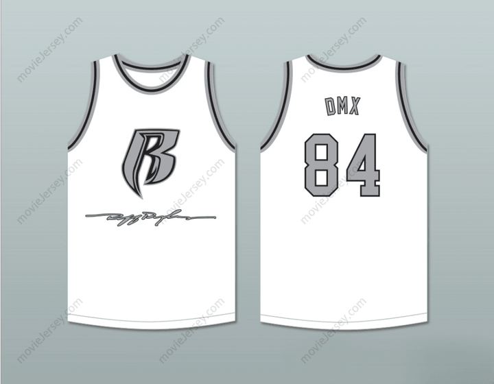 CUSTOM ANY Name Number DMX 84 ROUGH RYDERS WHITE BASKETBALL JERSEY 2 Top Stitched S-6XL