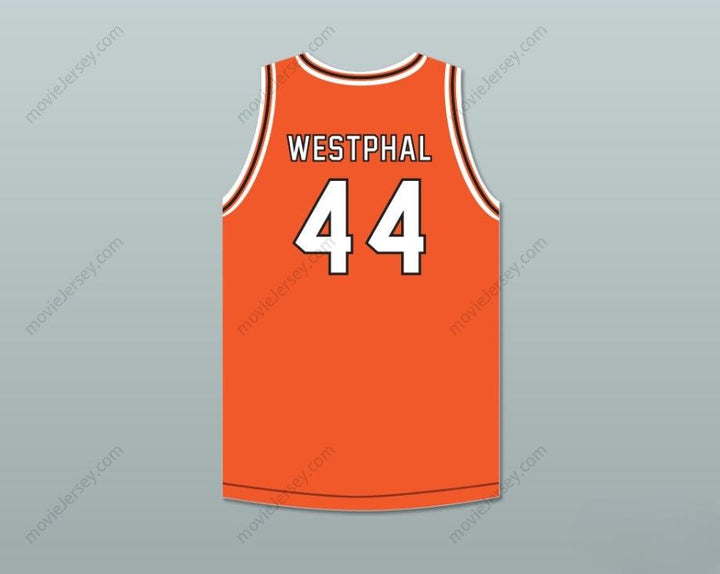 PERSONALIZA Cualquier Nombre Número PAUL WESTPHAL 44 CAMISETA DE BALONCESTO NARANJA AVIATION HIGH SCHOOL FALCONS Talla S-6XL con Costuras Superiores