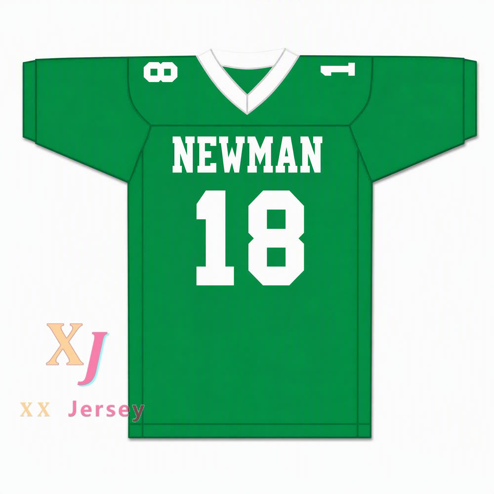 Isidore Newman High School 18 Football Jersey — green front view