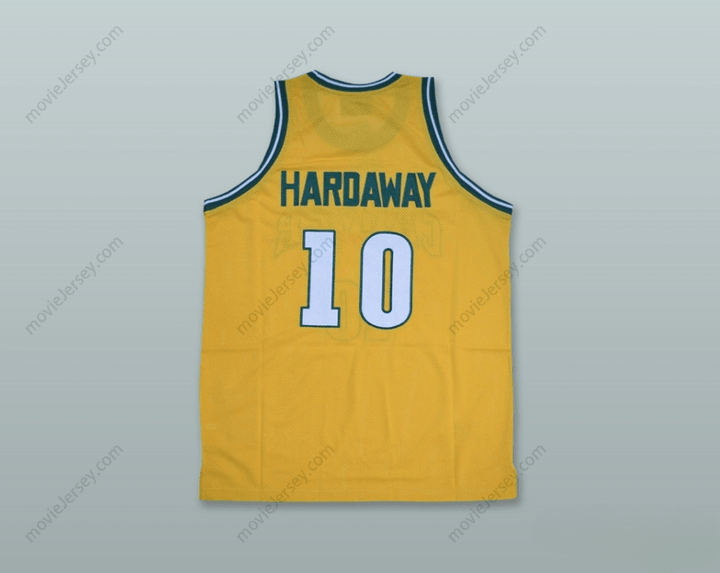 CUSTOM ANY Name Number TIM HARDAWAY 10 CARVER MILITARY ACADEMY CHALLENGERS YELLOW GOLD BASKETBALL JERSEY 3 Top Stitched S-6XL