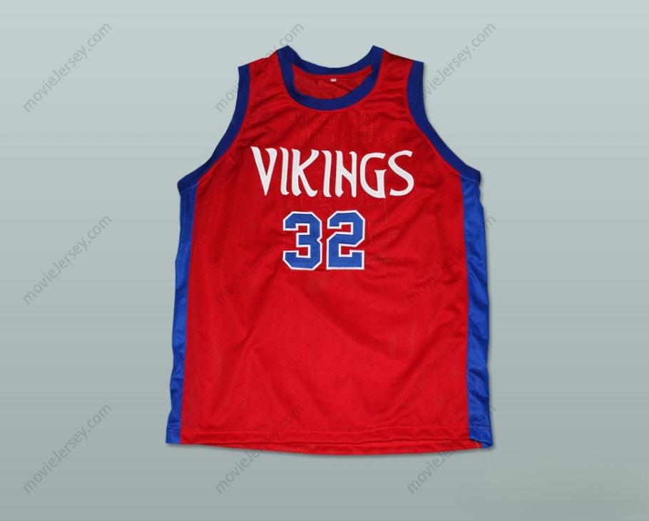 Personaliza Cualquier Nombre Número MAGIC JOHNSON 32 LANSING EVERETT HIGH SCHOOL VIKINGS CAMISETA DE BALONCESTO ROJA Cosida Tallas S-6XL