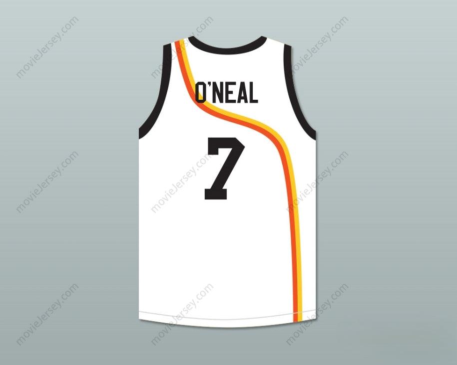 PERSONALIZADA Cualquier Nombre Número JERMAINE O'NEAL 7 ROSWELL RAYGUNS JERSEY BALONCESTO BLANCO Top Cosido Tallas S-6XL