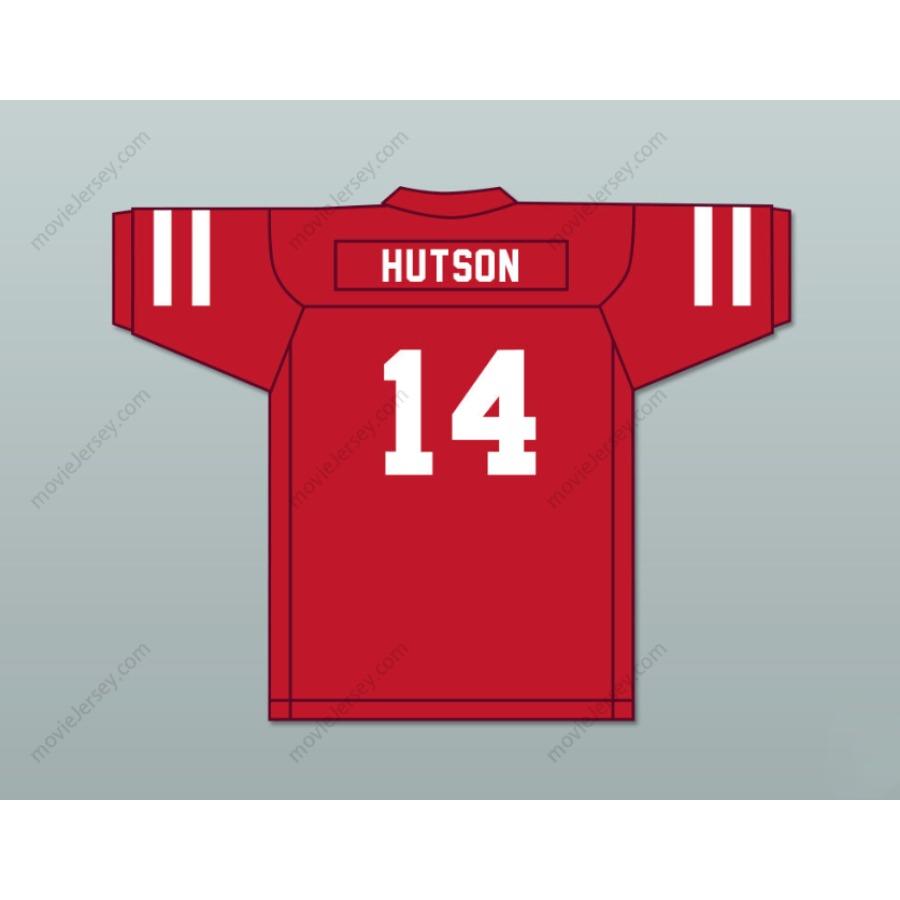 PERSONALIZA CUALQUIER Nombre Número DON HUTSON 14 PINE BLUFF ZEBRAS CAMISETA FÚTBOL ROJA Costura Superior S-6XL