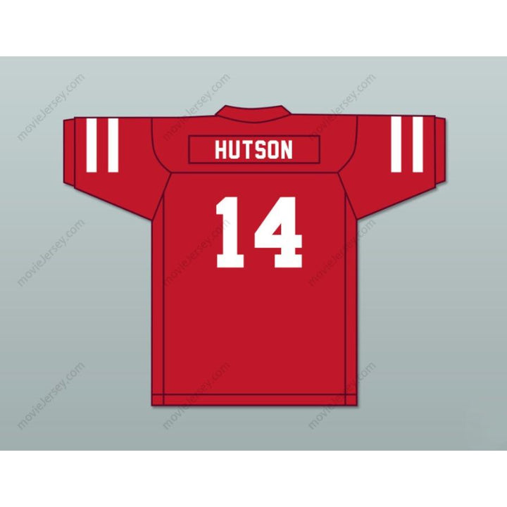 PERSONALIZA CUALQUIER Nombre Número DON HUTSON 14 PINE BLUFF ZEBRAS CAMISETA FÚTBOL ROJA Costura Superior S-6XL