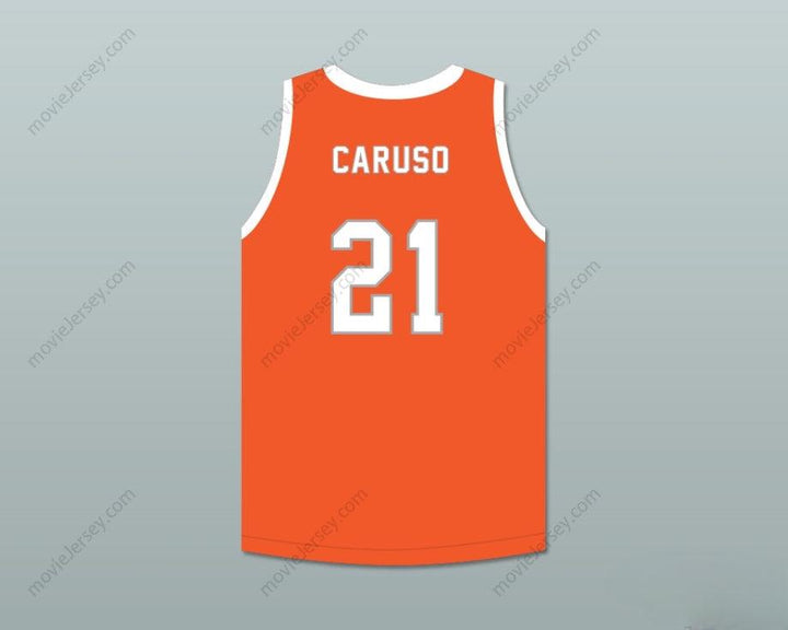 CUSTOM ANY Name Number ALEX CARUSO 21 TEXAS D1 AMBASSADORS  ORANGE BASKETBALL JERSEY 2 Top Stitched S-6XL