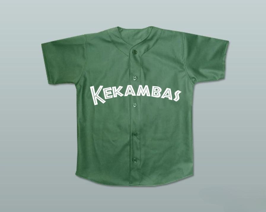 Camiseta de béisbol HARDBALL verde oscuro con el nombre y número personalizados de MILES PENNFIELD II 'BIG POPPA' 9 KEKAMBAS, costuras reforzadas, tallas S-6XL