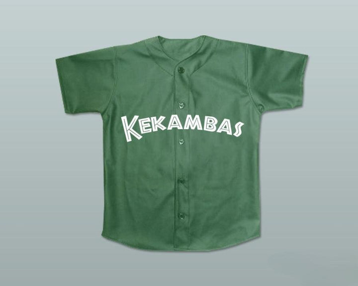 Camiseta de béisbol HARDBALL verde oscuro con el nombre y número personalizados de MILES PENNFIELD II 'BIG POPPA' 9 KEKAMBAS, costuras reforzadas, tallas S-6XL