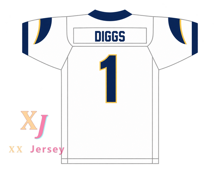 Custom Stefon Diggs 1 Our Lady of Good Counsel High School Falcons Football Jersey