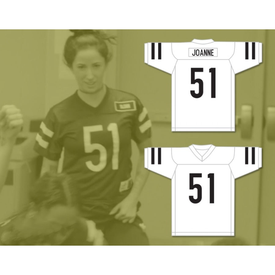 CUSTOM ANY Name Number DANCER JOANNE 51 PINK FOOTBALL JERSEY GAGA FIVE FOOT TWO Football Jersey Top Stitched S-6XL