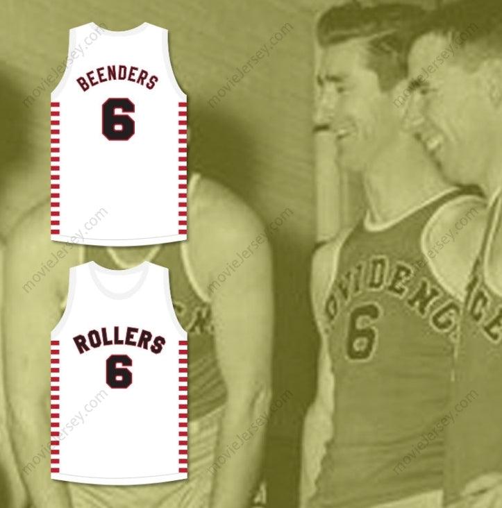 PERSONALIZA CUALQUIER Nombre Número HANK BEENDERS 6 PROVIDENCE STEAMROLLERS JERSEY DE BALONCESTO BLANCO 2 Costuras Superior S-6XL