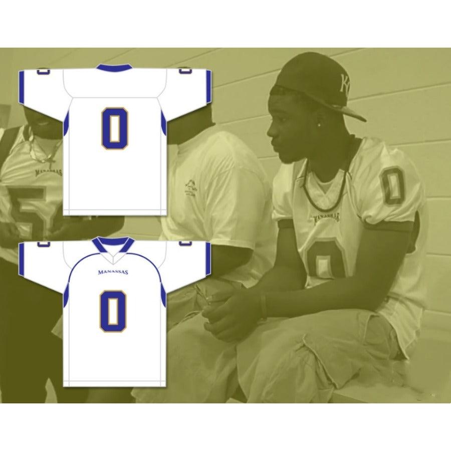 CAMISETA de fútbol CUSTOMIZADA con Cualquier Nombre y Número CHAVIS DANIELS 0 MANASSAS TIGERS HIGH SCHOOL Cosida Tallas S-6XL