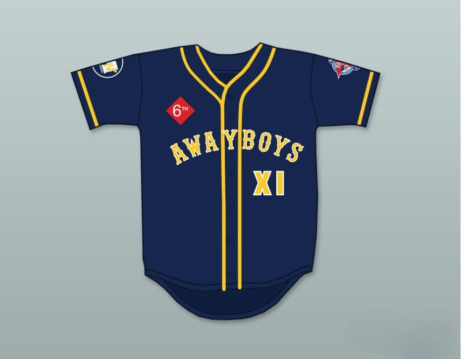 Camiseta de béisbol WRESTLER DIESEL XI AWAYBOYS con número y nombre personalizados, para el 6º ANNUAL ROCK N' JOCK SOFTBALL CHALLENGE 1995, con costuras superiores, de la talla S a la 6XL