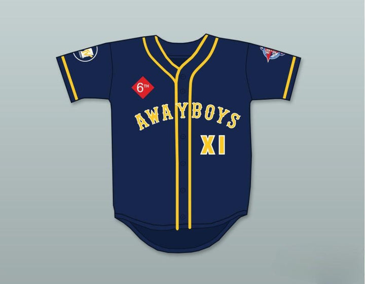 Camiseta de béisbol WRESTLER DIESEL XI AWAYBOYS con número y nombre personalizados, para el 6º ANNUAL ROCK N' JOCK SOFTBALL CHALLENGE 1995, con costuras superiores, de la talla S a la 6XL