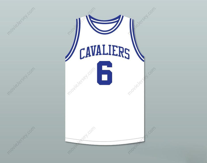 PERSONALIZADO Cualquier Nombre Número NEIL JOHNSTON 6 CAMISETA BALONCESTO BLANCA CAVALIERS HIGH SCHOOL Cosido S-6XL