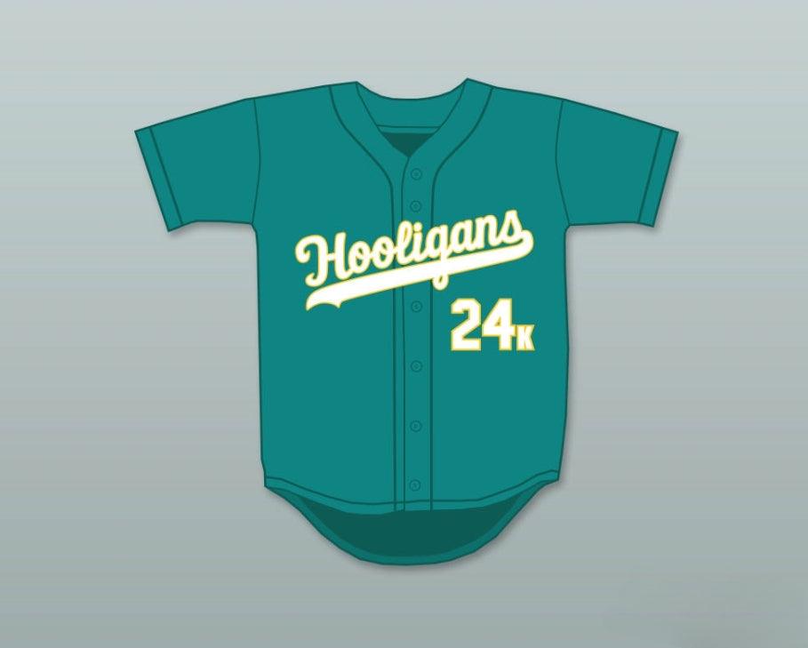 Personalizado Cualquier Nombre Número MARS 24K HOOLIGANS CAMISETA BÉISBOL TEAL Costuras Premium S-6XL