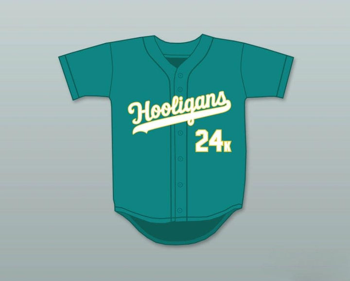 Personalizado Cualquier Nombre Número MARS 24K HOOLIGANS CAMISETA BÉISBOL TEAL Costuras Premium S-6XL