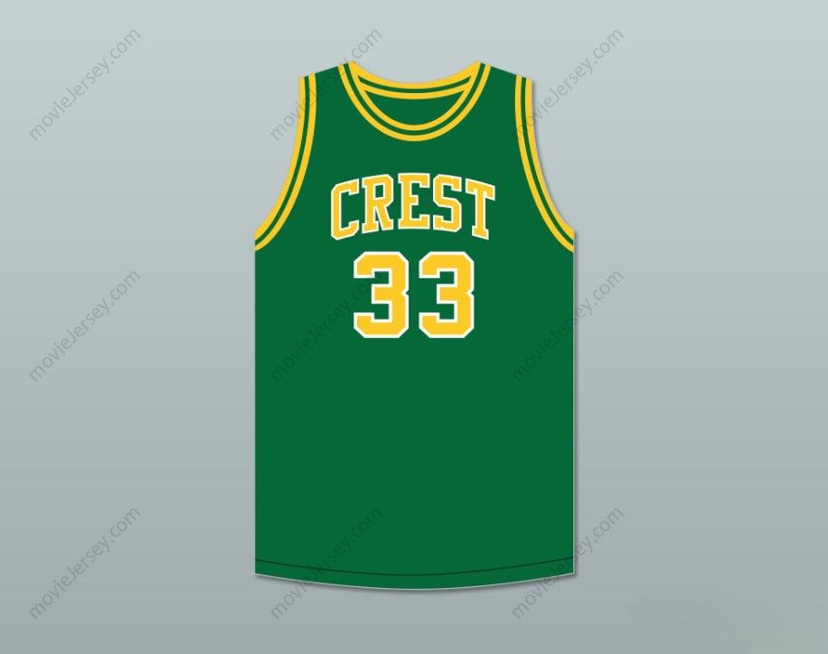 PERSONALIZA CUALQUIER Nombre Número DAVID THOMPSON 33 CAMISETA DE BALONCESTO VERDE CREST HIGH SCHOOL CHARGERS 1 Costuras superiores S-6XL