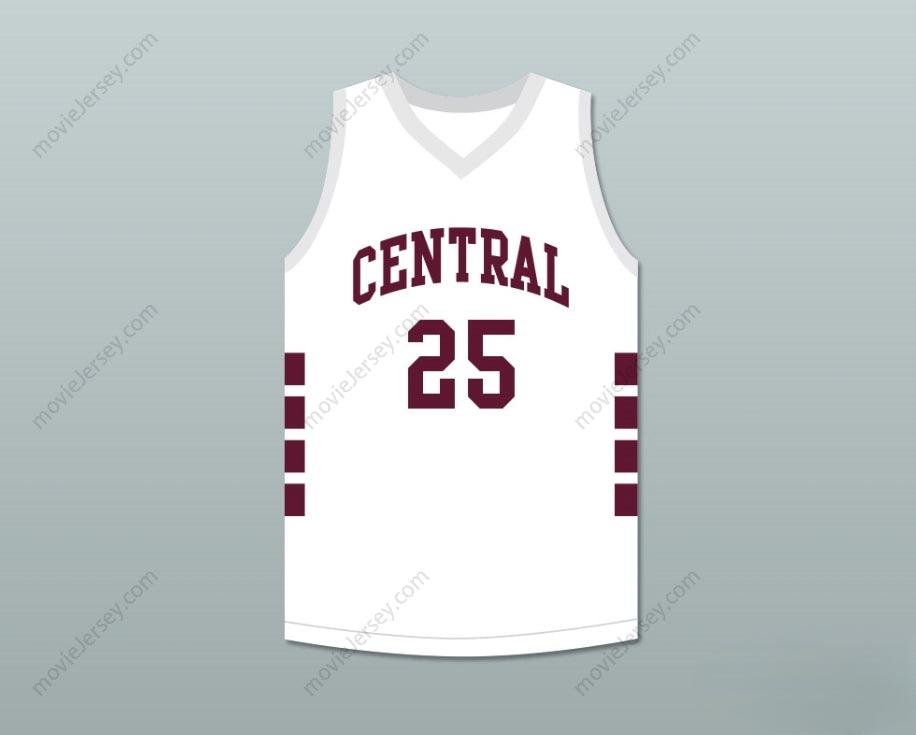PERSONALIZA Cualquier Nombre Número AARON HERNANDEZ 25 BRISTOL CENTRAL RAMS CAMISETA BLANCA DE BALONCESTO KILLER INSIDE: LA MENTE DE AARON HERNANDEZ Cosido Superior S-6XL