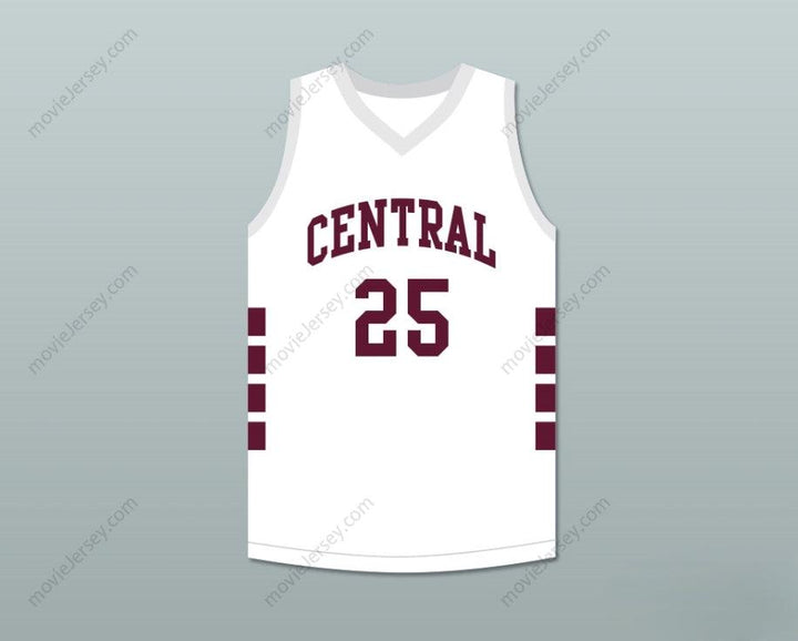 PERSONALIZA Cualquier Nombre Número AARON HERNANDEZ 25 BRISTOL CENTRAL RAMS CAMISETA BLANCA DE BALONCESTO KILLER INSIDE: LA MENTE DE AARON HERNANDEZ Cosido Superior S-6XL