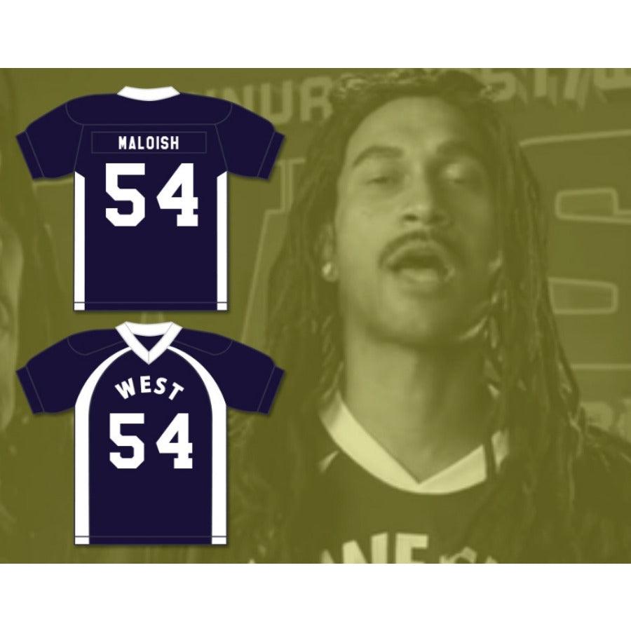 PERSONALIZA CUALQUIER Nombre Número BOWL UNIVERSITARIO VELOCIRRAPTOR MALOISH 54 WEST Camiseta de Fútbol Cosida S-6XL