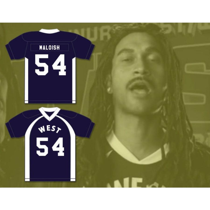 PERSONALIZA CUALQUIER Nombre Número BOWL UNIVERSITARIO VELOCIRRAPTOR MALOISH 54 WEST Camiseta de Fútbol Cosida S-6XL