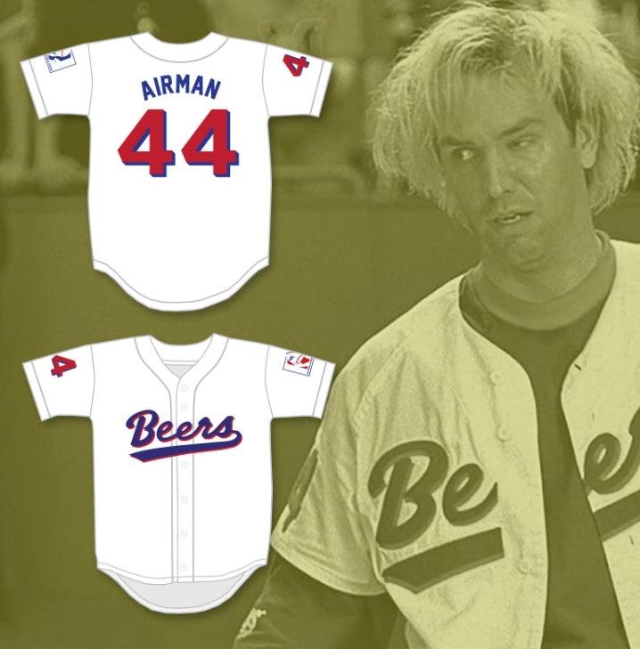 Personalizado Cualquier Nombre Número JOE 'AIRMAN' COOPER 44 BEERS BASEKETBALL CAMISETA DE BÉISBOL BLANCA Superior Cosida S-6XL