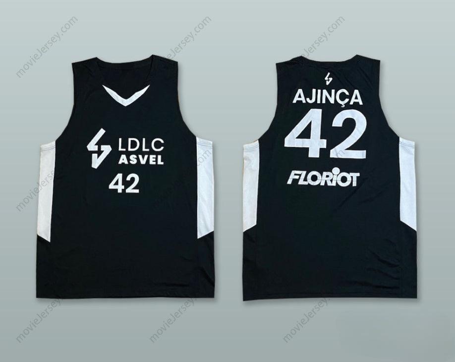 CUSTOM ANY Name Number ALEXIS AJINCA 42 FRANCE BLACK BASKETBALL JERSEY Top Stitched S-6XL