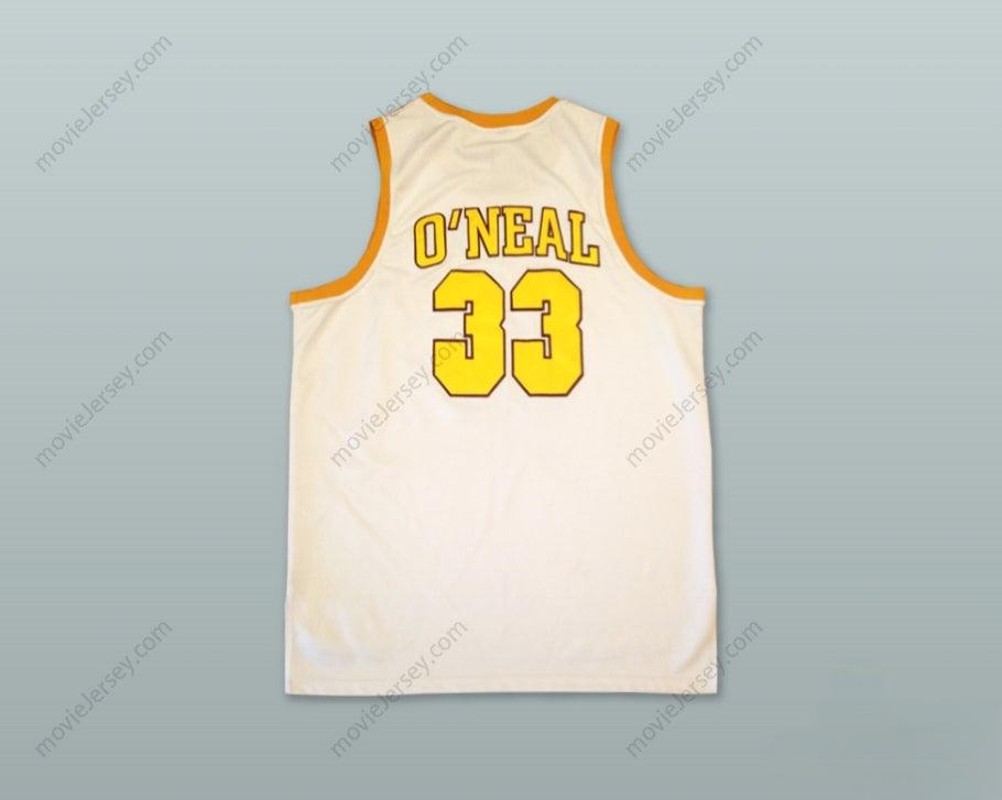 Camiseta de baloncesto blanca con nombre y número PERSONALIZADOS de SHAQUILLE O'NEAL 33 del instituto ROBERT G. COLE, cosida, tallas S-6XL