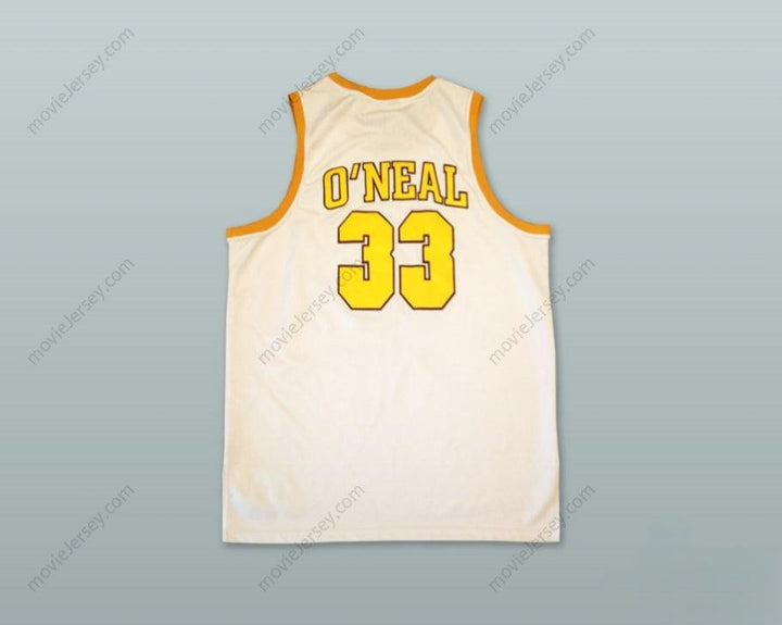 Camiseta de baloncesto blanca con nombre y número PERSONALIZADOS de SHAQUILLE O'NEAL 33 del instituto ROBERT G. COLE, cosida, tallas S-6XL